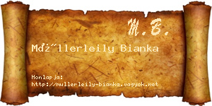 Müllerleily Bianka névjegykártya